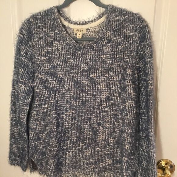 NWT. Style & Co.  Eyelash Yarn Sweater Sz. MP - Picture 1 of 7